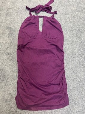 Women’s Halter Tank Dress in Deep Plum